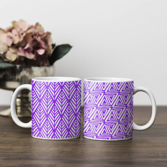 Afrocentric Berry Summer Mug 11oz Tribal Mug Design (Purple)