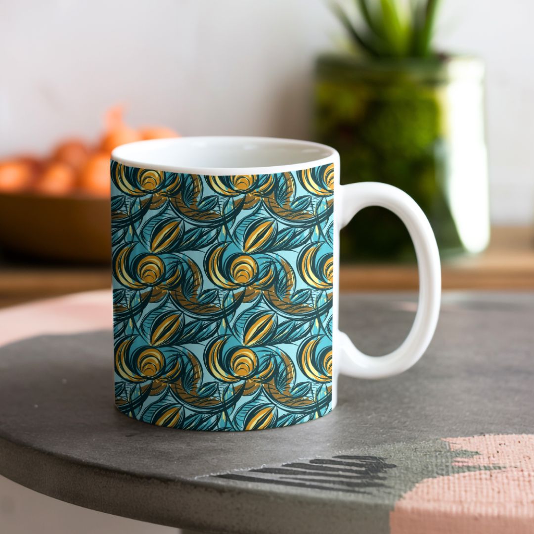 Catumbela Teal Afrocentric 11oz Mug