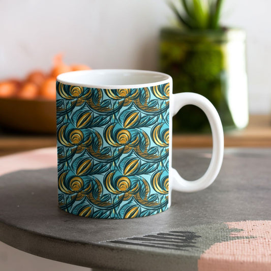 Catumbela Teal Afrocentric 11oz Mug