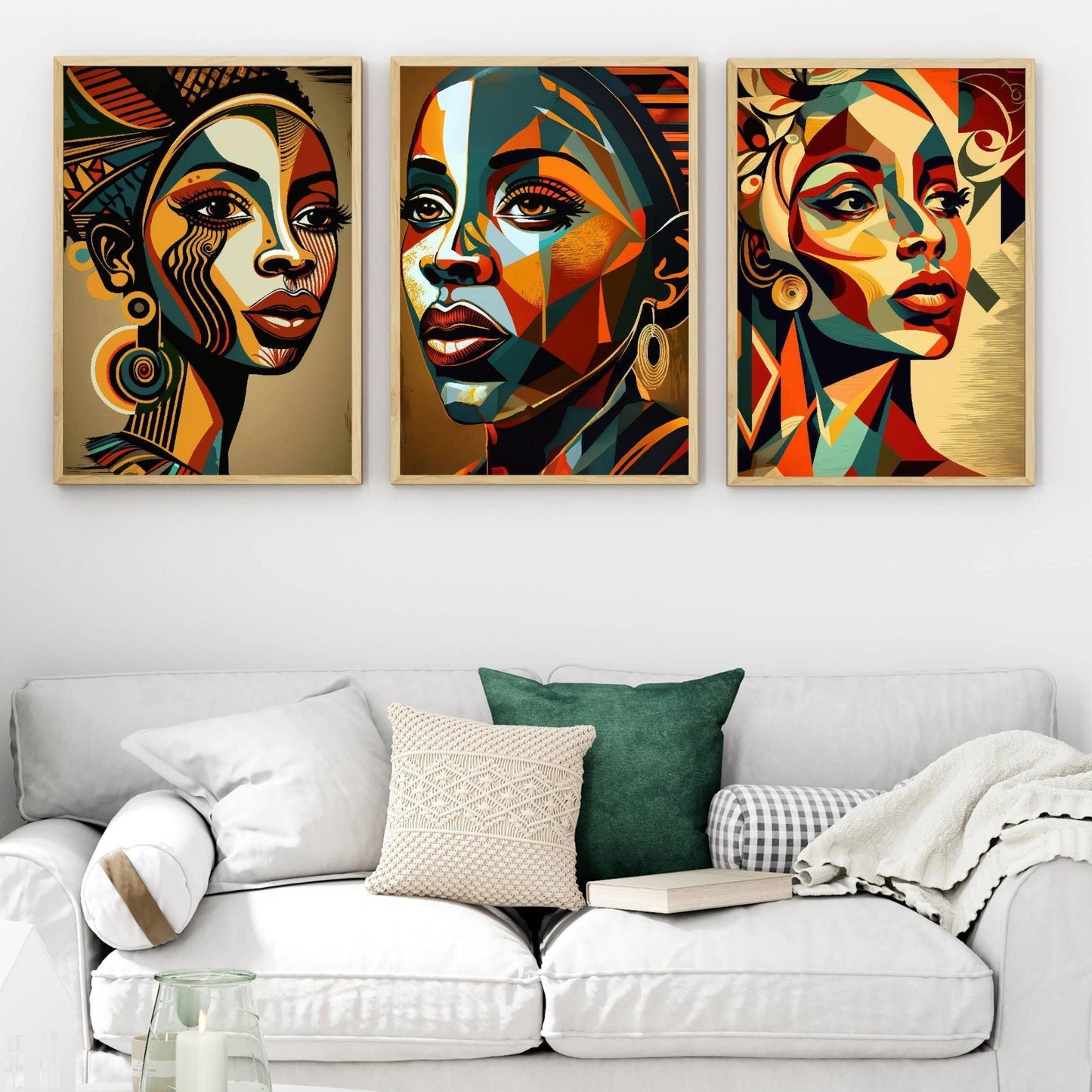 African Women of Colour’ Set of 3 Art Prints - Home Sweet Soul