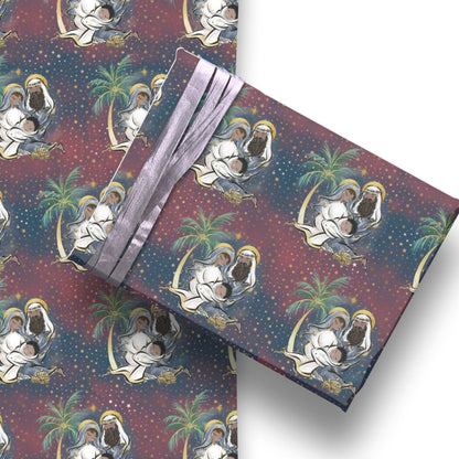 Black Nativity Gift Wrapping Paper - Home Sweet Soul