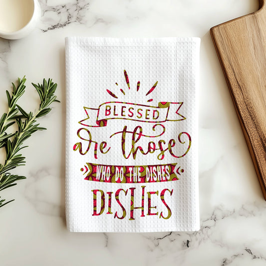 Blessed are those ...Ankara Tea Towel Set of Two (Extra- Large and Medium)