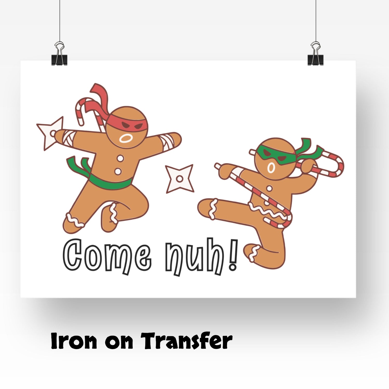 Jamaican Gingerbread Men Iron-on Transfer - Home Sweet Soul