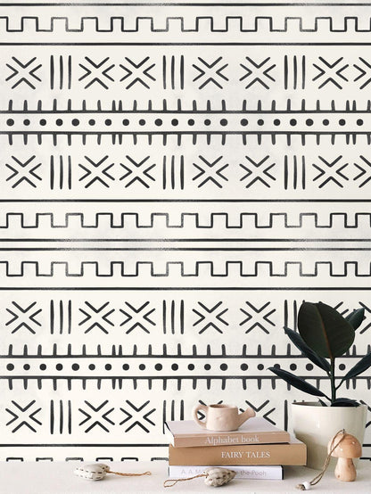Tribal Wallpaper (Mono) - Home Sweet Soul