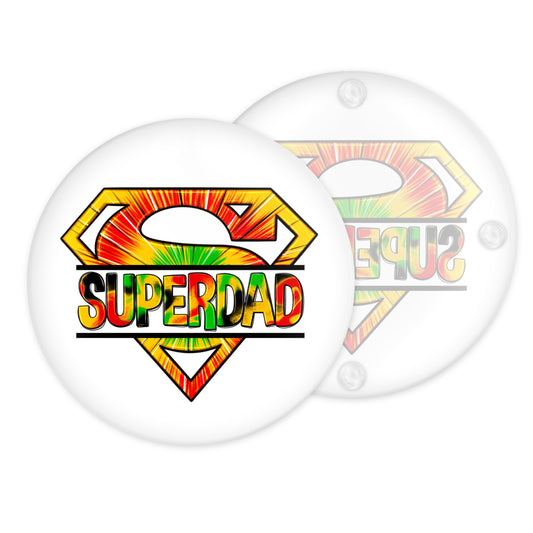 Afrocentric Superdad Glass Coaster