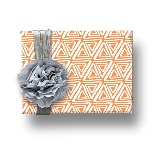 Afrocentric Citrus Summer Gift Wrap Set of Two (Orange) - Home Sweet Soul