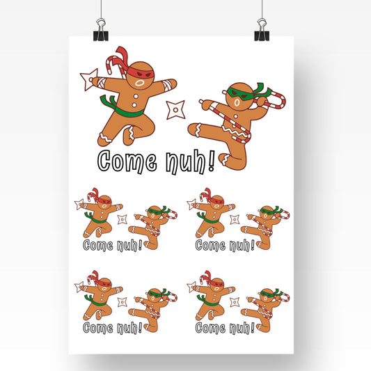 Jamaican Gingerbread Men Iron-on Transfer - Home Sweet Soul