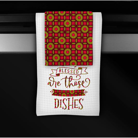 Blessed are those ...Ankara Tea Towel Set of Two (Extra- Large and Medium)