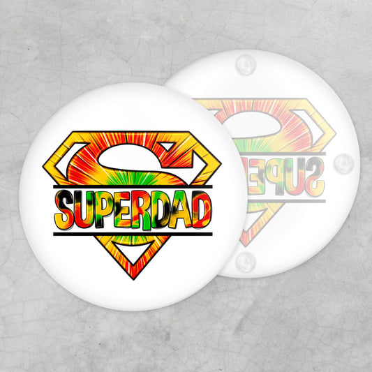 Afrocentric Superdad Glass Coaster