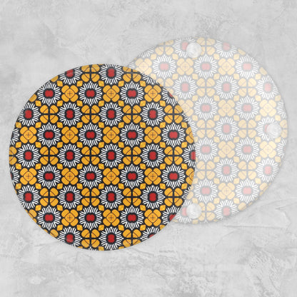 Solaris Yellow Glass Coaster