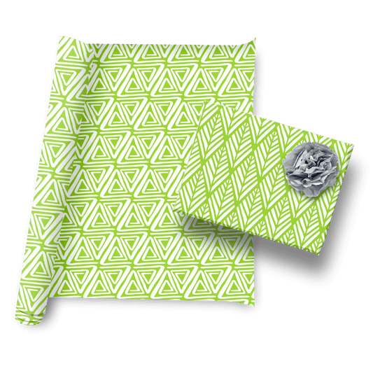 Afrocentric Citrus Summer Gift Wrap Set of Two (Green) - Home Sweet Soul