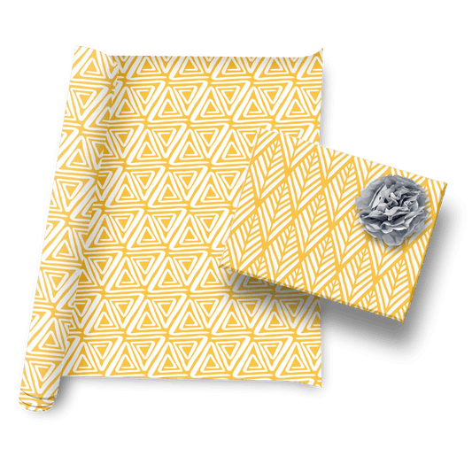 Afrocentric Citrus Summer Gift Wrap Set of Two (Yellow) - Home Sweet Soul