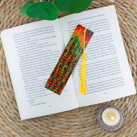 Ikoro Kente - Aluminium Afrocentric Bookmark Double Sided