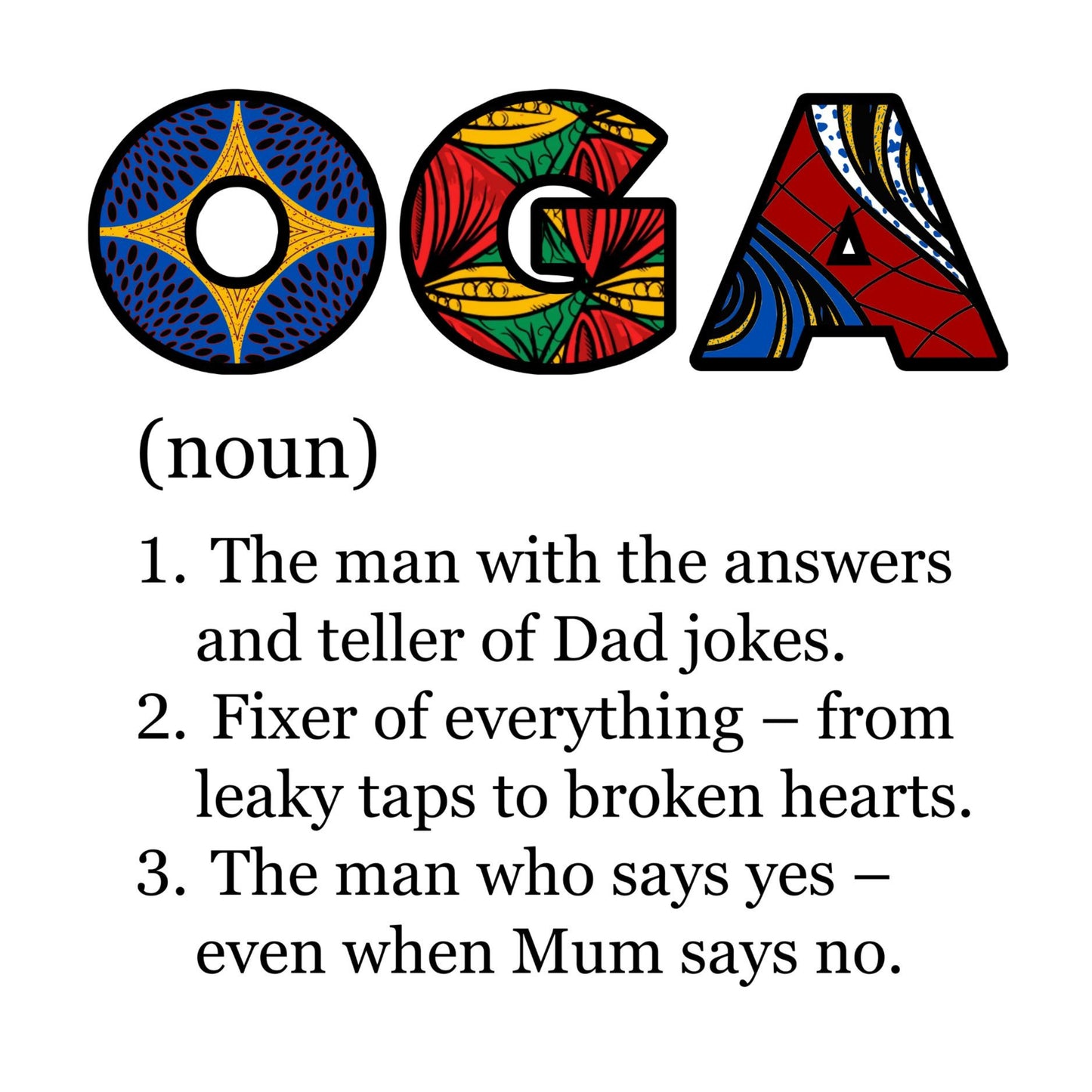 'Oga' Definition Coaster – Afrocentric Glass Gift