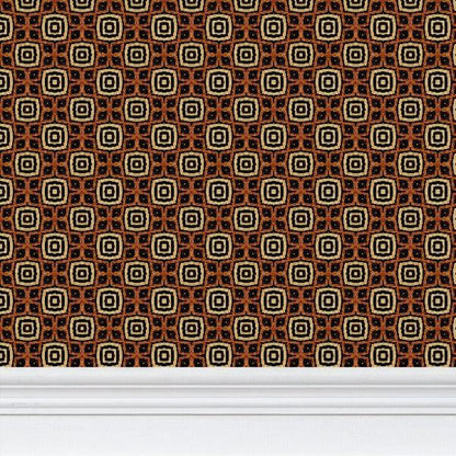 Burnt Clay Mosaic Patterned Wallpaper - Home Sweet Soul